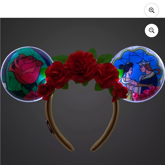 Disney Disney100 Decades Beauty and the Beast Light-Up Ear Headband Adults New - Picture 11 of 11